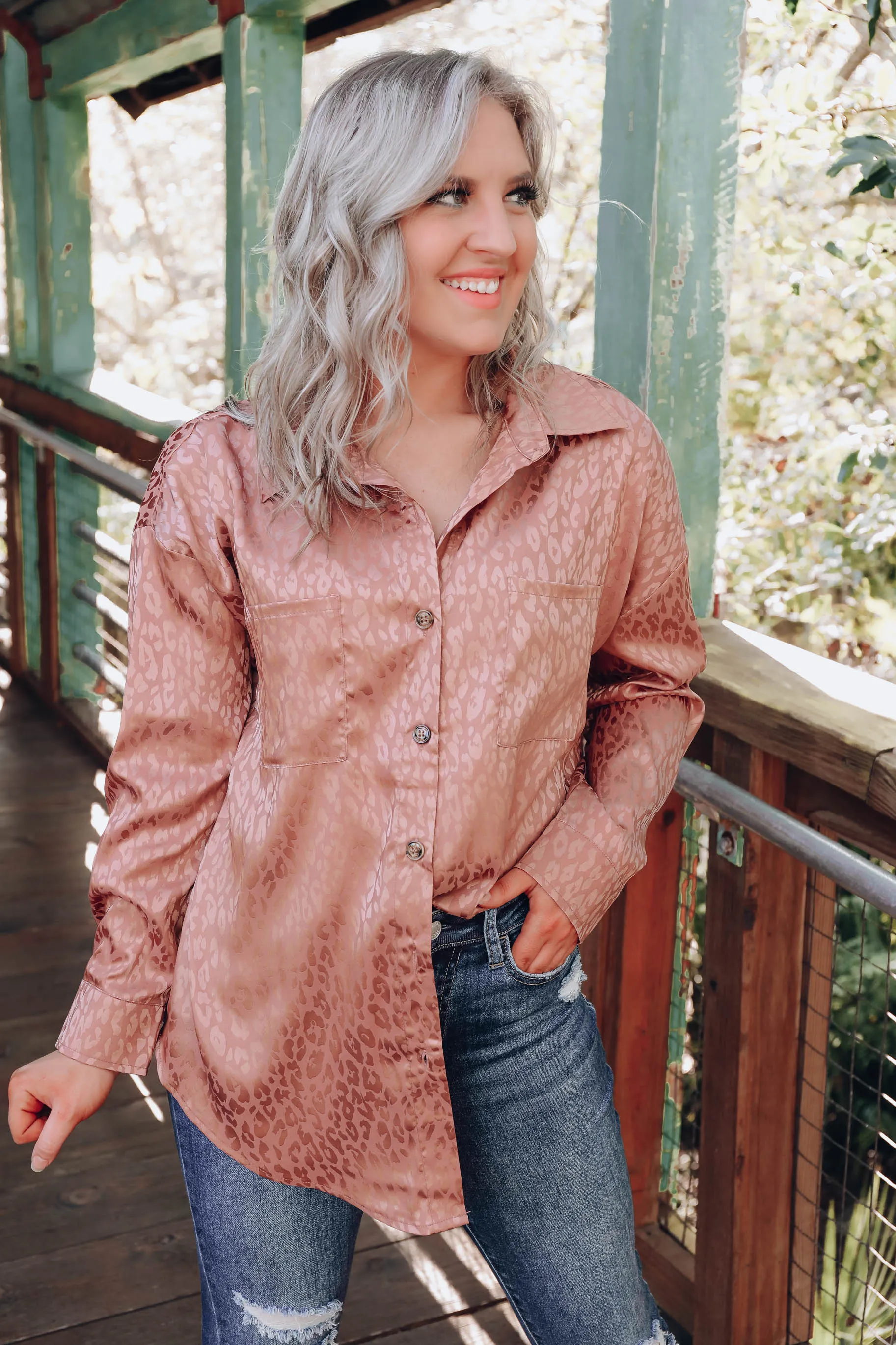 Edlyn Embossed Leopard Blouse