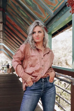 Edlyn Embossed Leopard Blouse