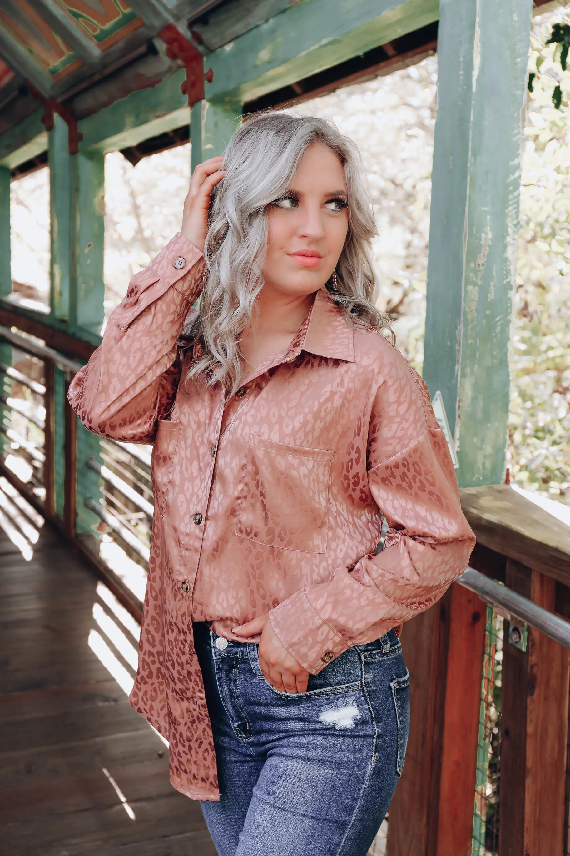 Edlyn Embossed Leopard Blouse