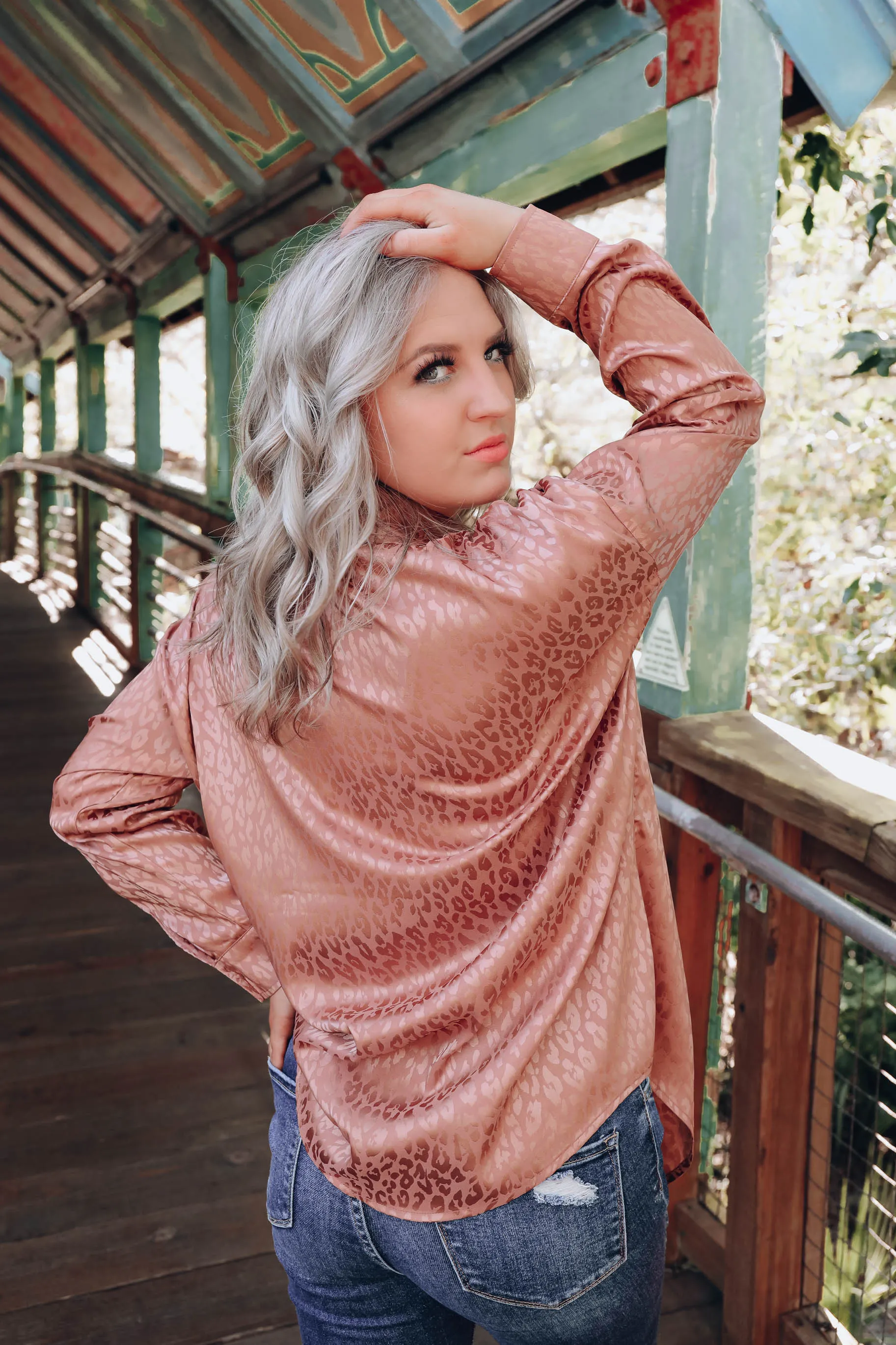 Edlyn Embossed Leopard Blouse
