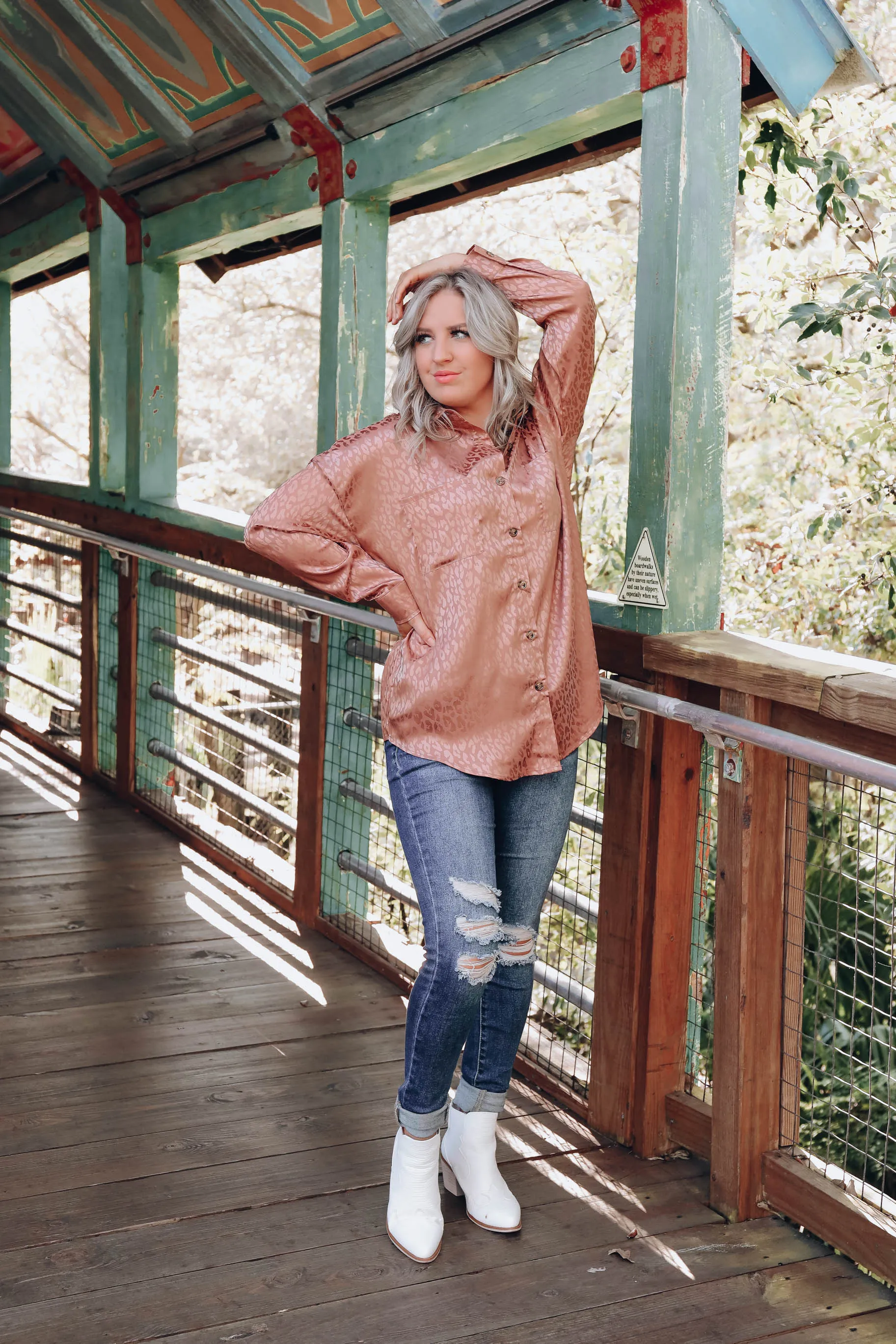 Edlyn Embossed Leopard Blouse