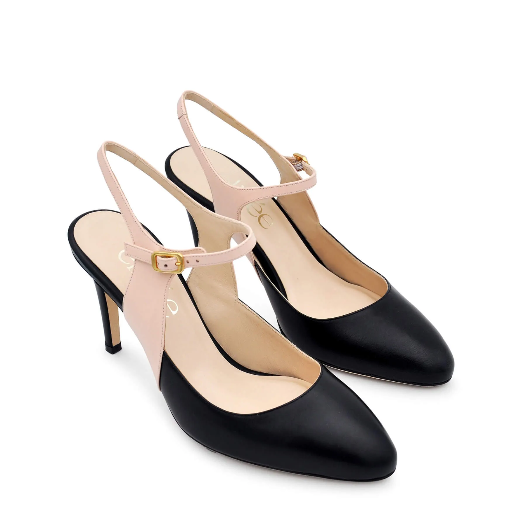 Elizee Frecia Pump - Black Blush Leather High Heels