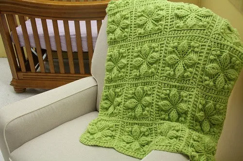 Embossed Garden Baby Blanket Crochet Pattern