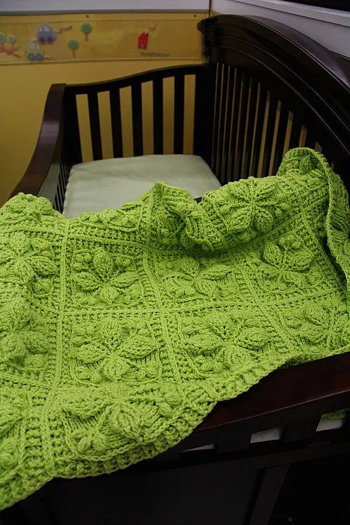 Embossed Garden Baby Blanket Crochet Pattern