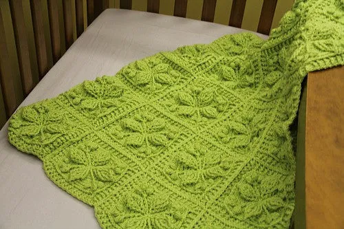 Embossed Garden Baby Blanket Crochet Pattern