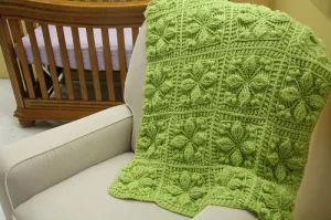 Embossed Garden Baby Blanket Crochet Pattern
