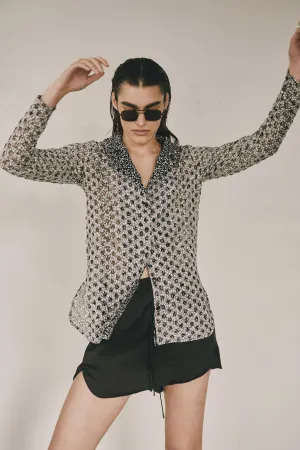 Embossed Mesh Shirt