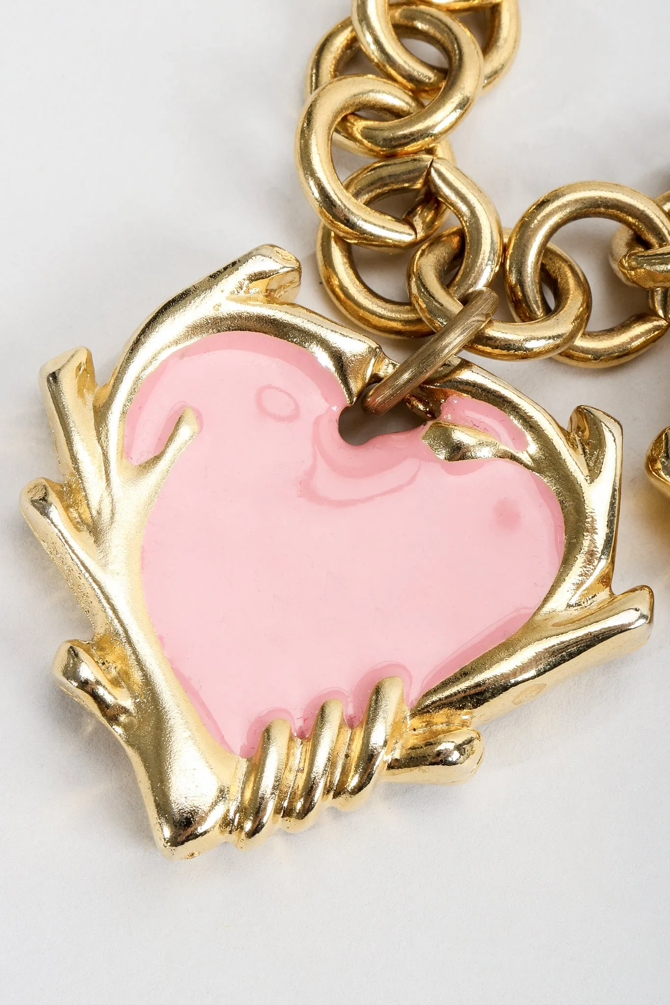 Enamel Hearts Charm Necklace