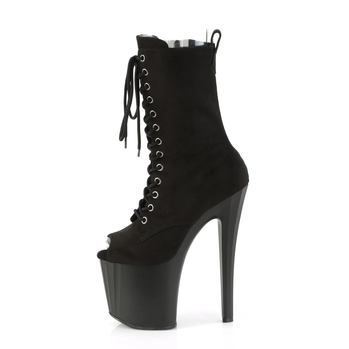 ENCHANT-1041FS  Black Faux Suede/Black Matte