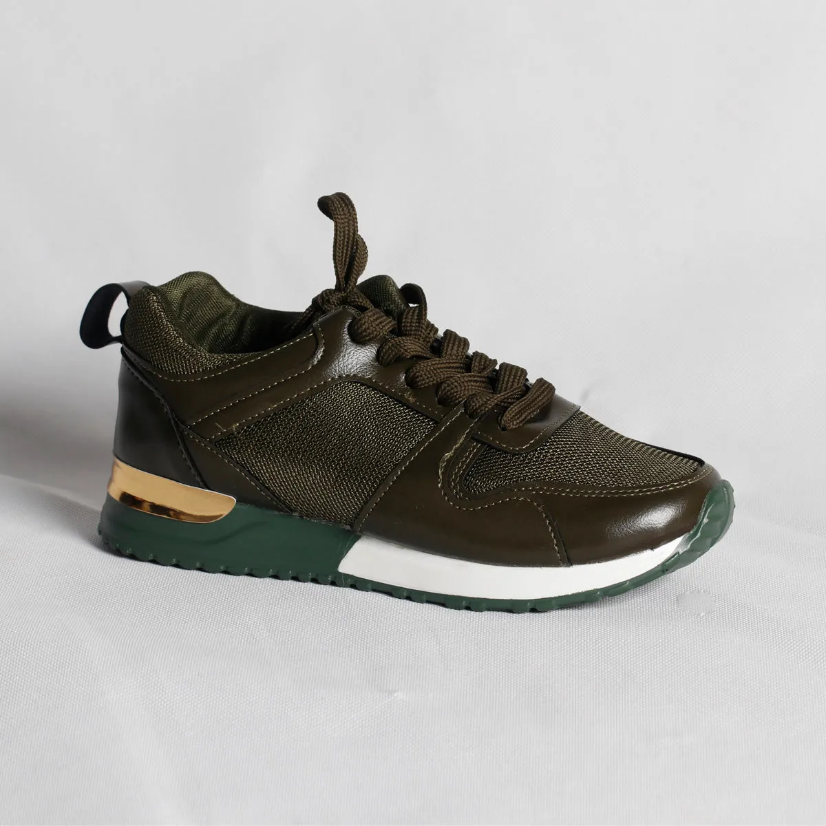 Fall/winter new style large size round head low-top flat-heel women's front lace-up sports solid color women's shoes
