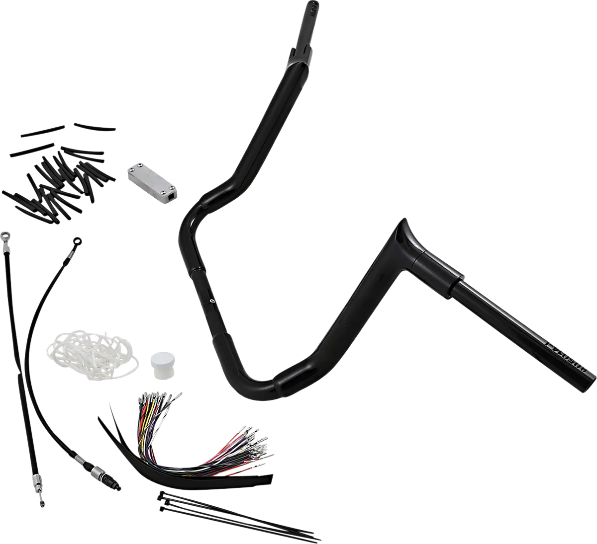 Fat Baggers, Inc. 809114-B 1-1/2in. EZ Install Pointed Top Handlebar Kit - Black