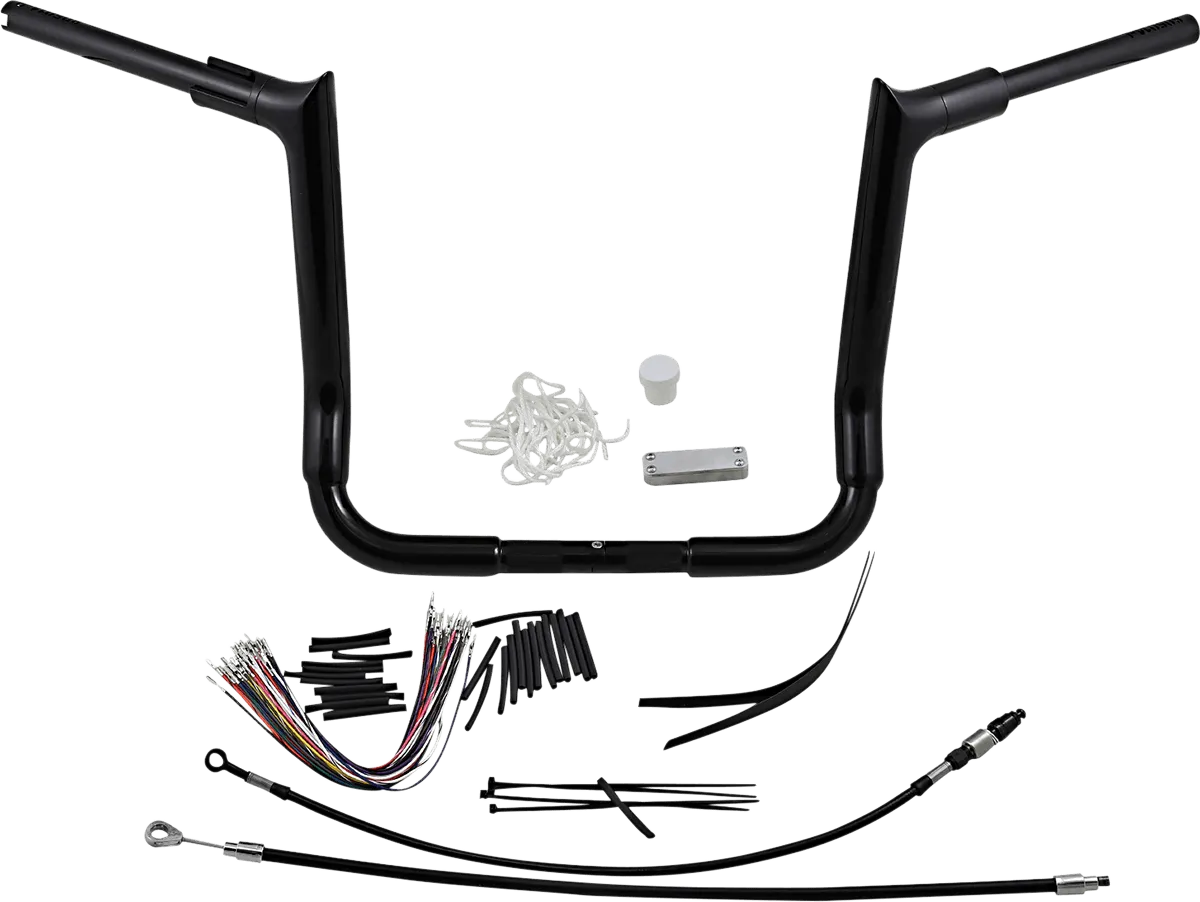 Fat Baggers, Inc. 809114-B 1-1/2in. EZ Install Pointed Top Handlebar Kit - Black