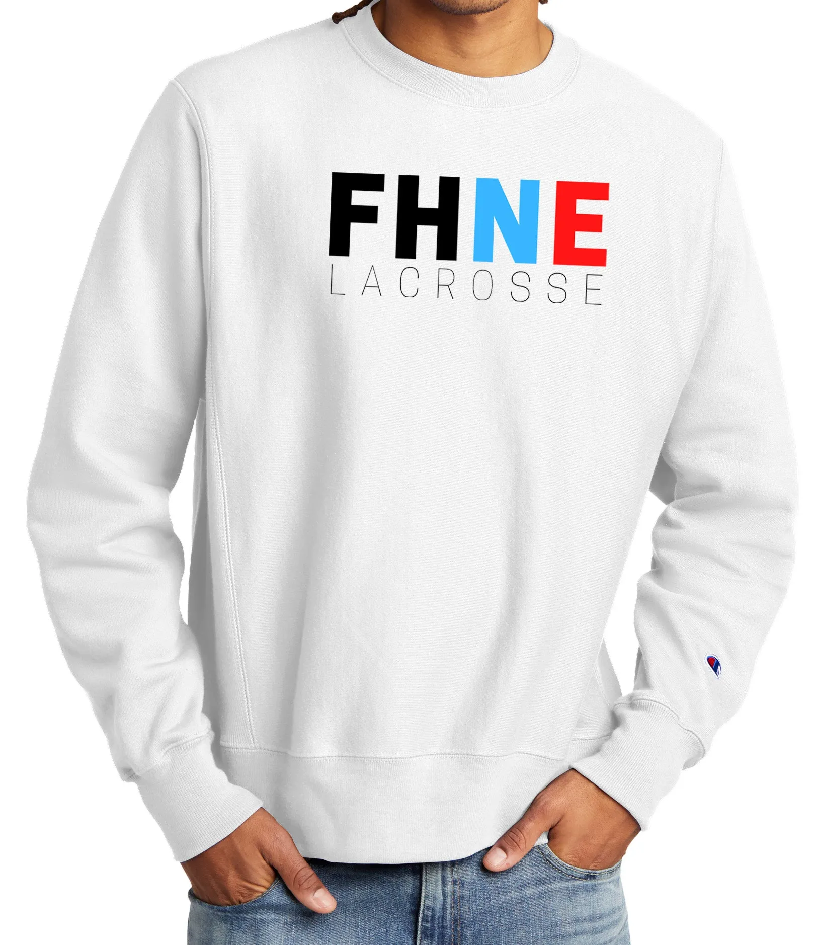 FHNE LACROSSE  Reverse Weave Champion Crewneck Sweatshirt