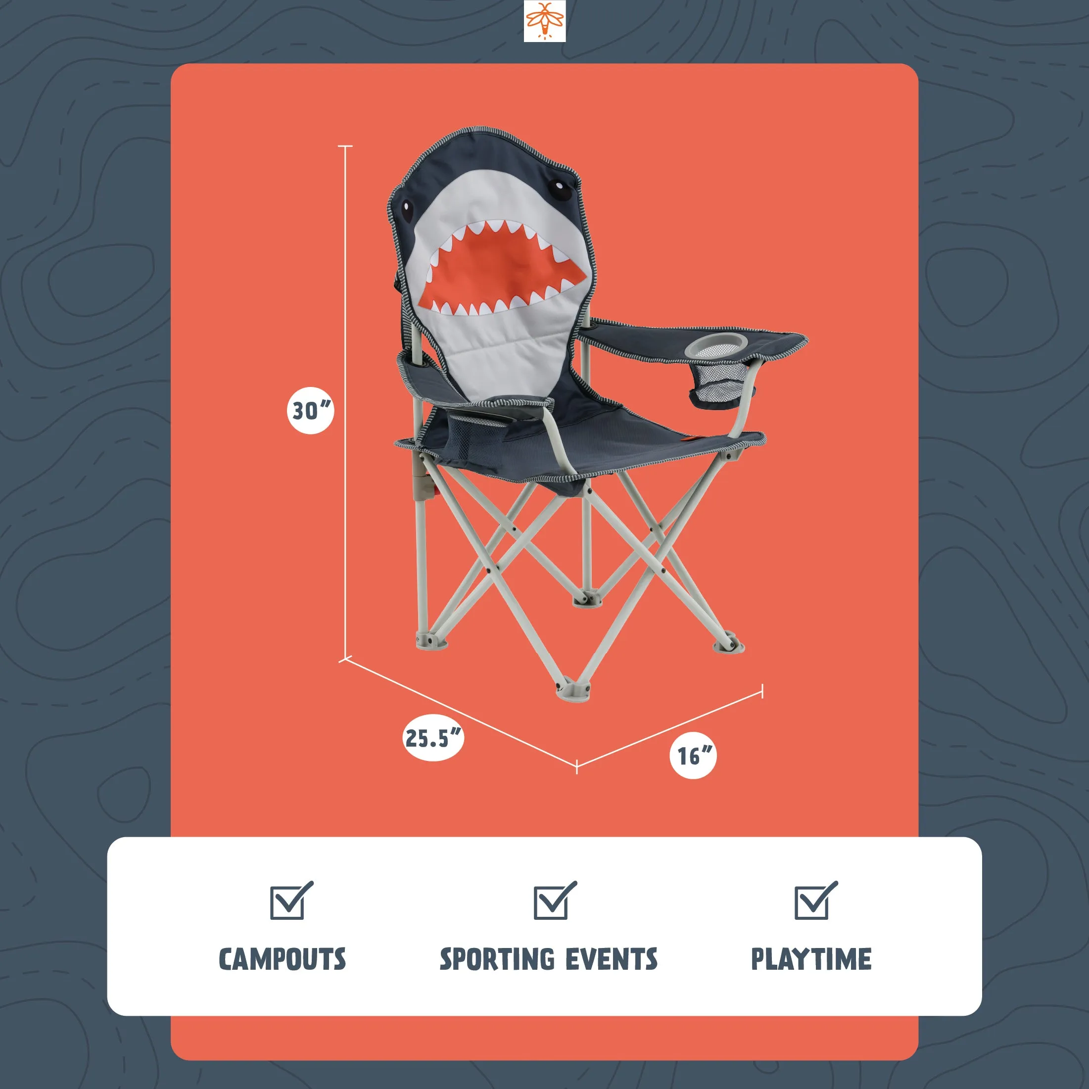 Finn the Shark Kids' Camping Chair