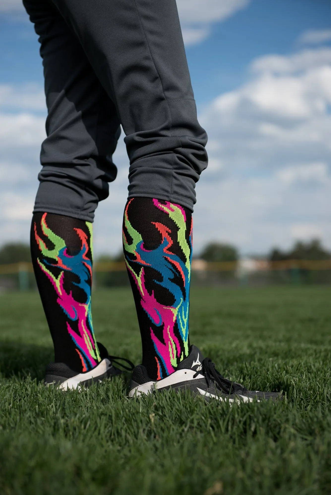 Flame Socks Athletic Over the Calf Socks (multiple colors)
