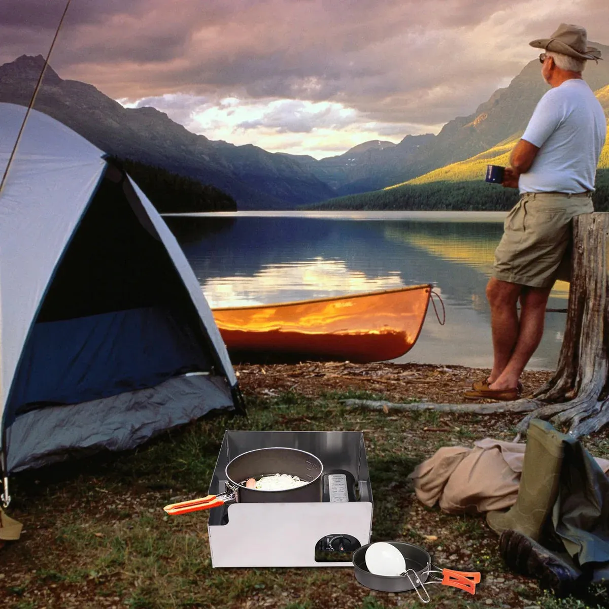 Folding Stainless Steel Stove Windscreen for Outdoor