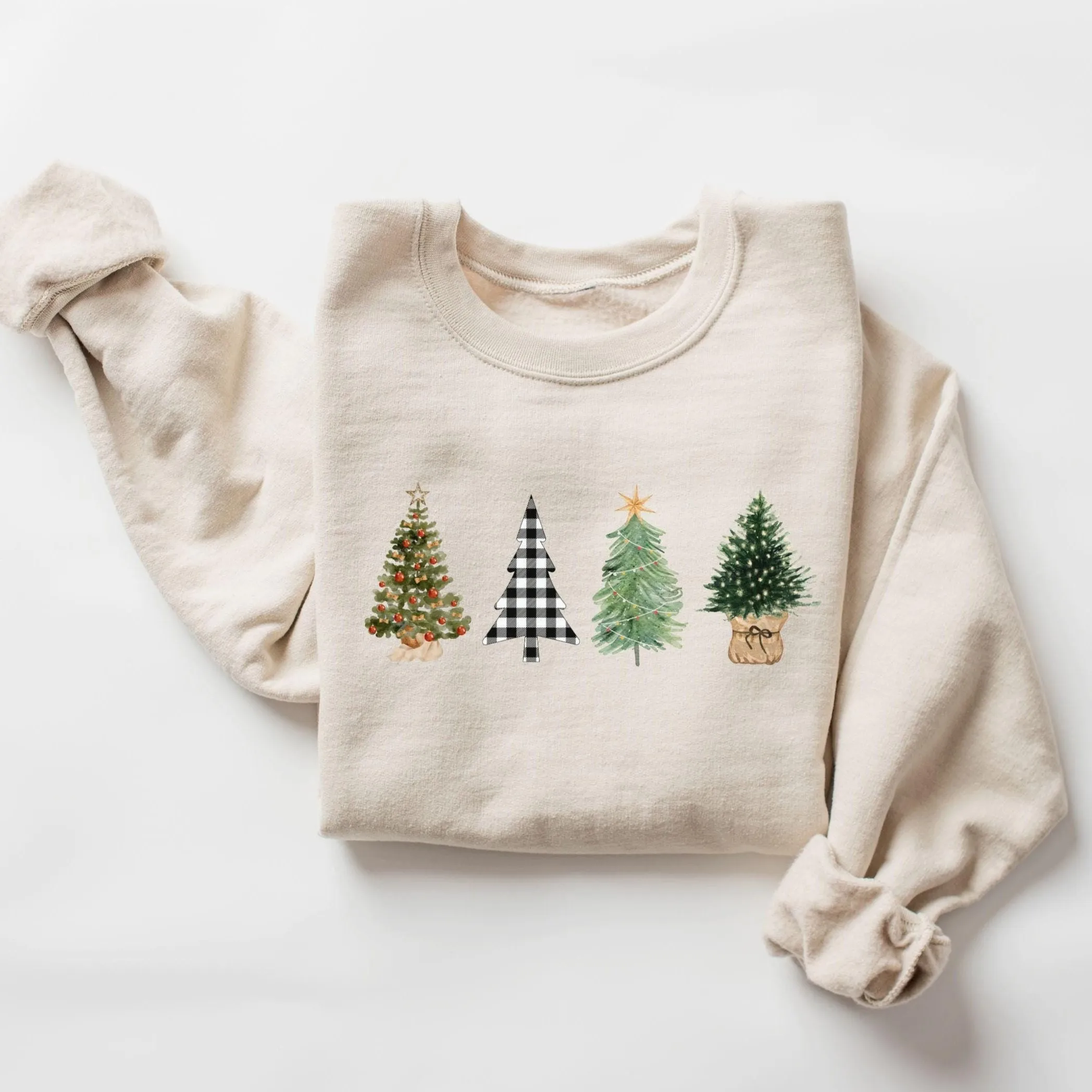 Four Christmas Tree Sweater