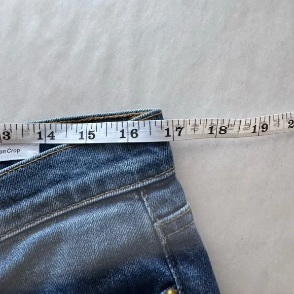 FRAME Le Garcon Crop Denim Blue Cropped Ankle Jeans, Size 28