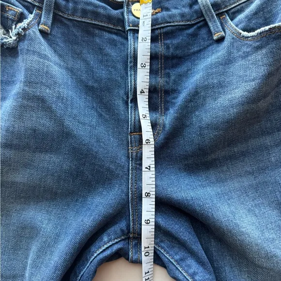 FRAME Le Garcon Crop Denim Blue Cropped Ankle Jeans, Size 28