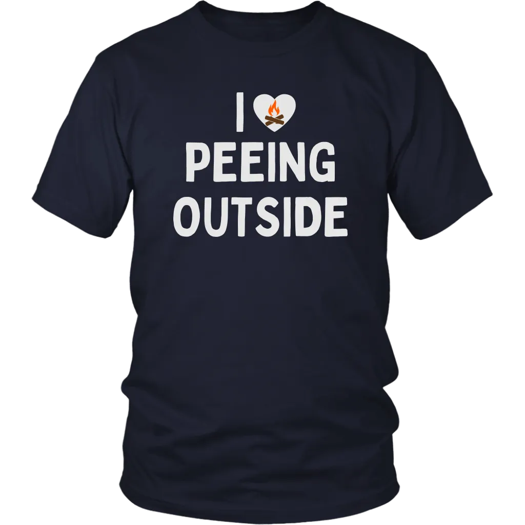 Funny "I Love Peeing Outside" Camping Shirts and Hoodies