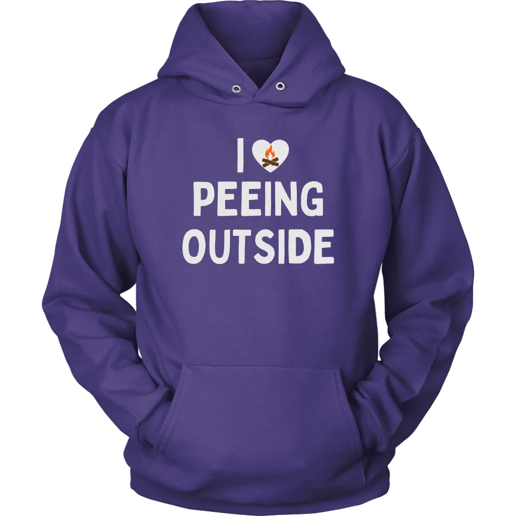 Funny "I Love Peeing Outside" Camping Shirts and Hoodies