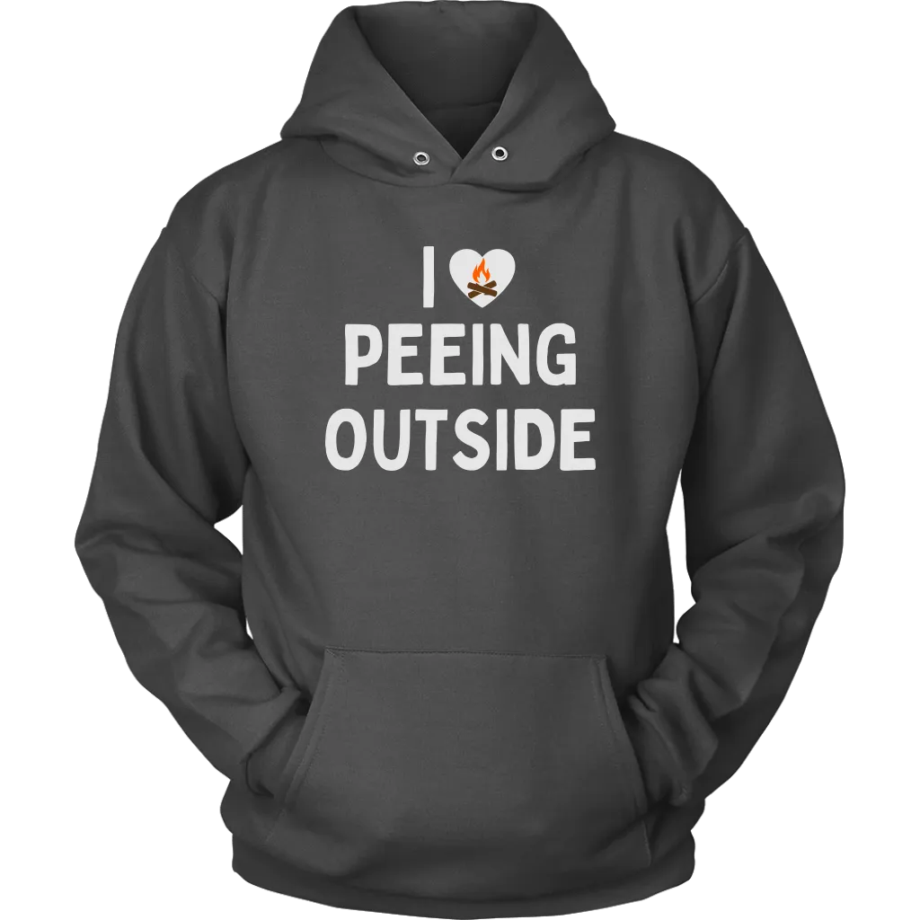 Funny "I Love Peeing Outside" Camping Shirts and Hoodies