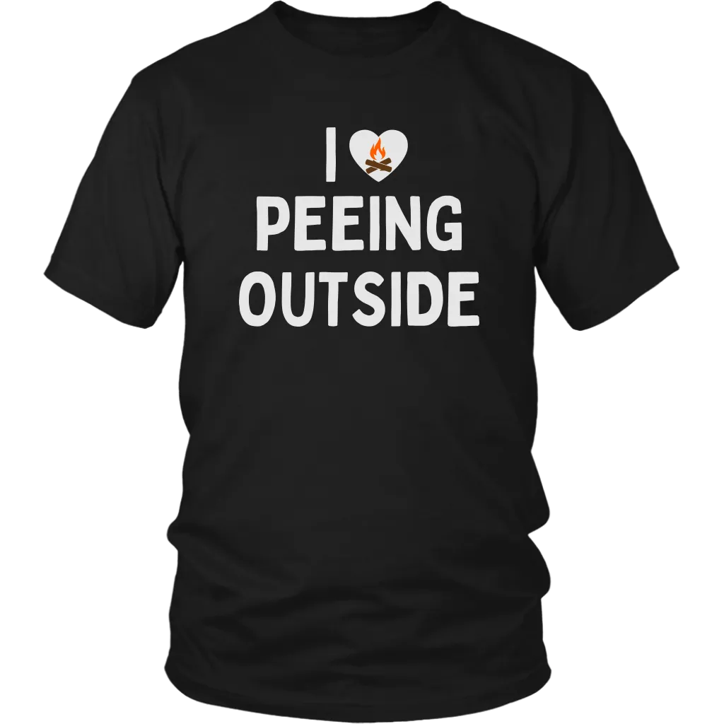 Funny "I Love Peeing Outside" Camping Shirts and Hoodies