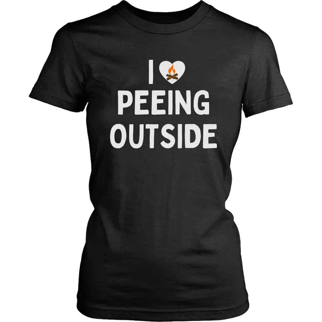 Funny "I Love Peeing Outside" Camping Shirts and Hoodies