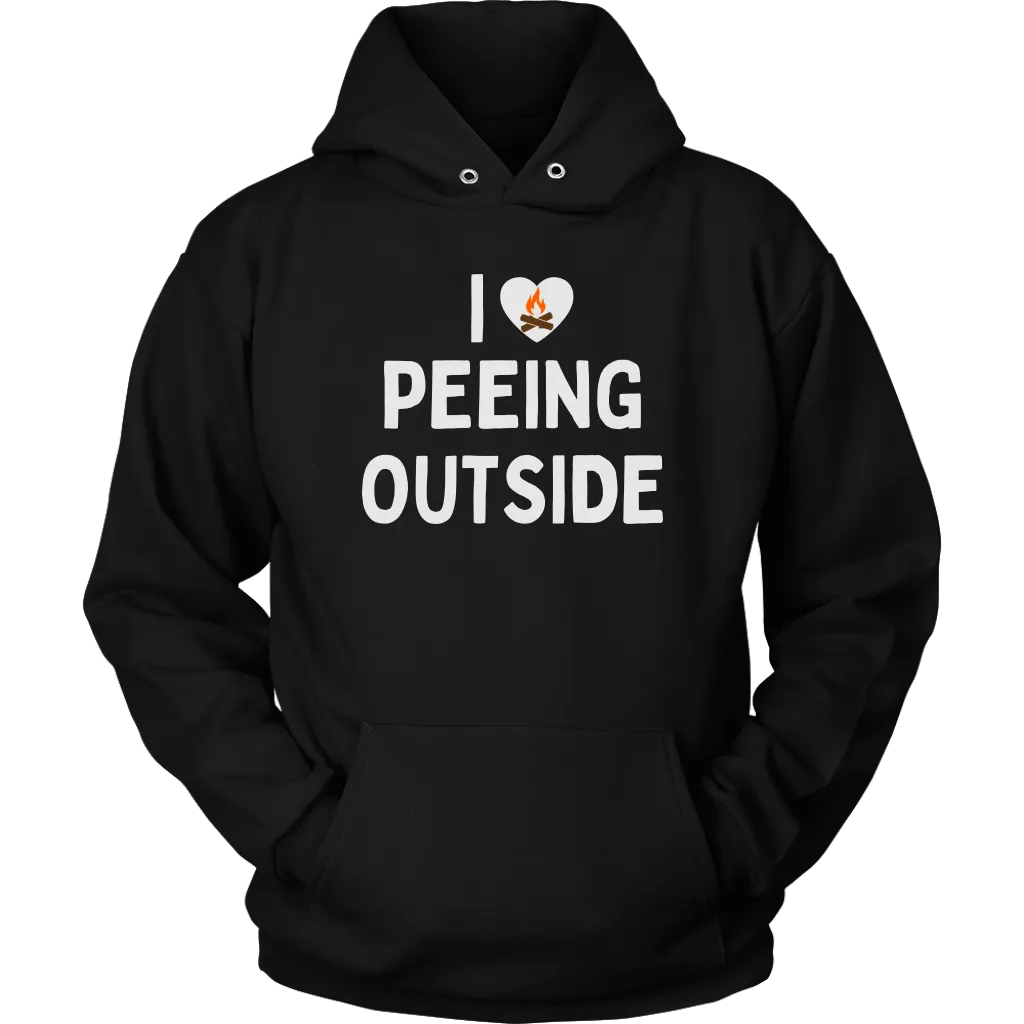 Funny "I Love Peeing Outside" Camping Shirts and Hoodies