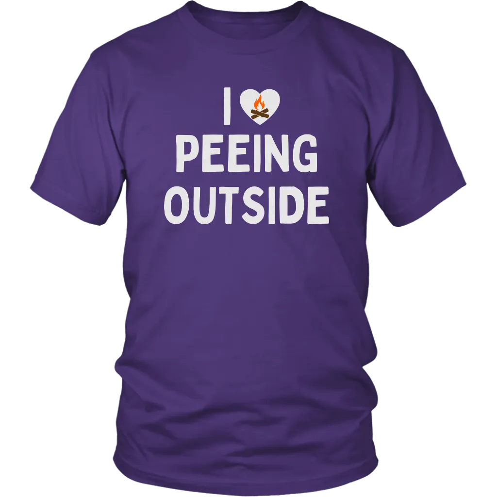 Funny "I Love Peeing Outside" Camping Shirts and Hoodies
