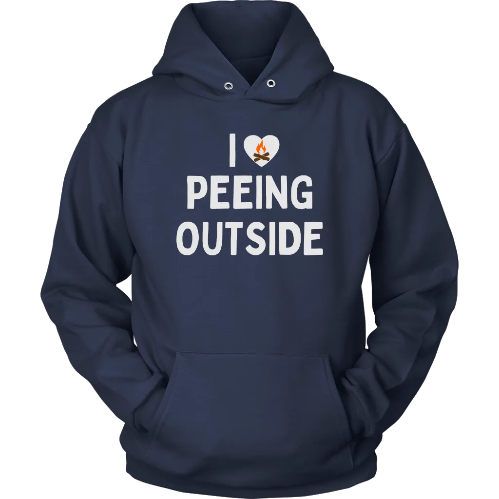 Funny "I Love Peeing Outside" Camping Shirts and Hoodies