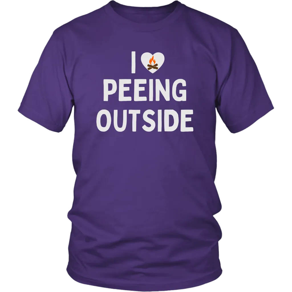 Funny "I Love Peeing Outside" Camping Shirts and Hoodies