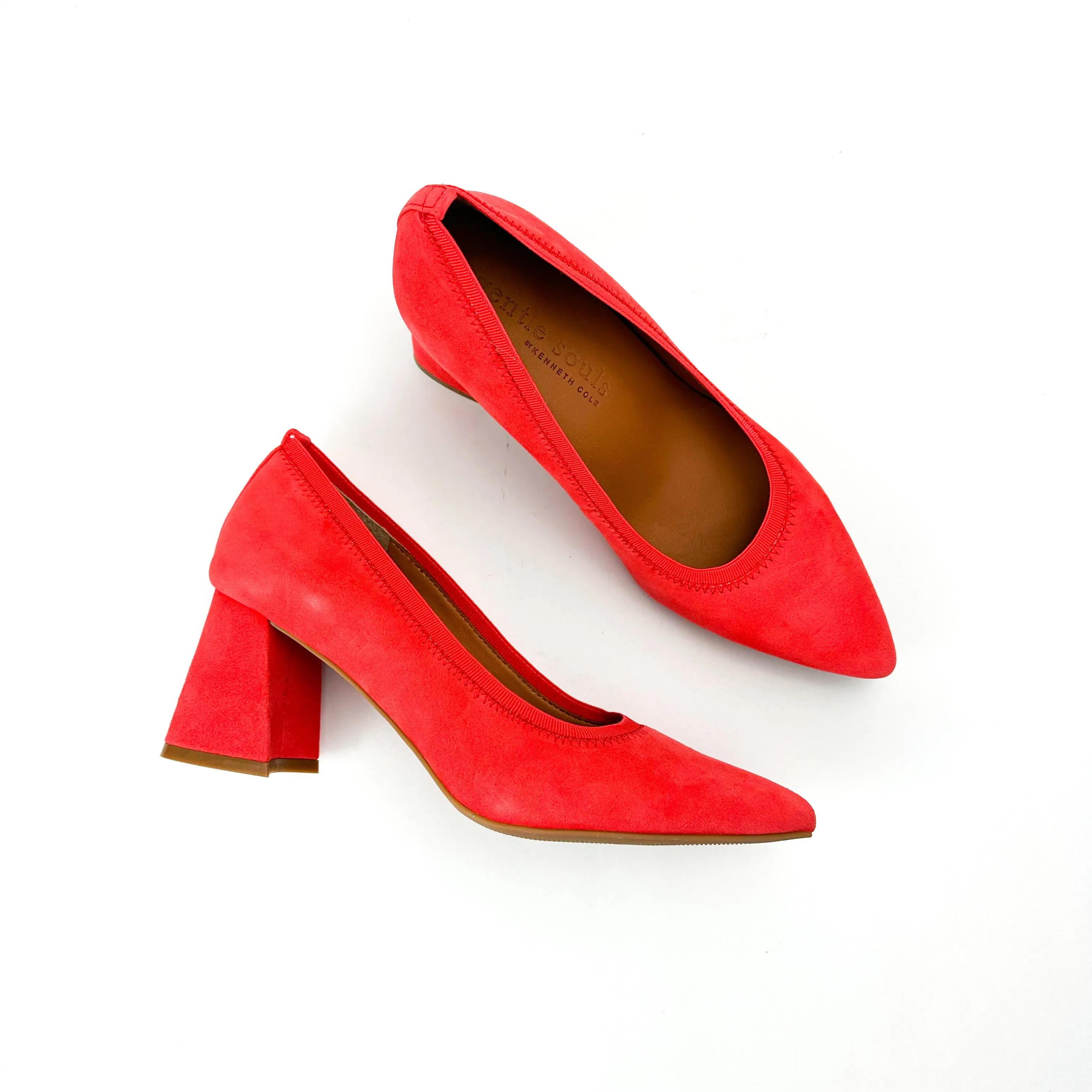 Gentle Souls - Dionne Pump (Bright Coral Suede)