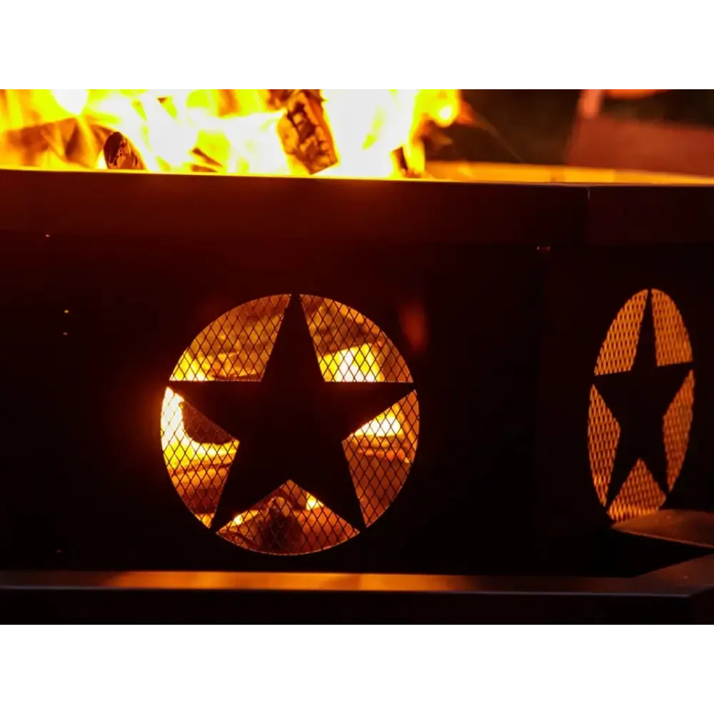 Geometric Wood Burning Fire Pit for Outdoor Spaces