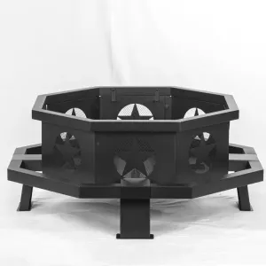 Geometric Wood Burning Fire Pit for Outdoor Spaces