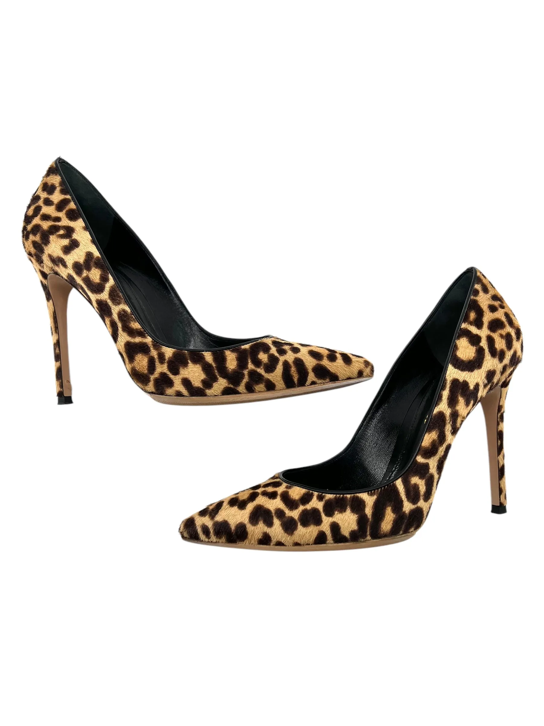 Gianvito Rossi Leopard Print Calf Hair Pumps, 38