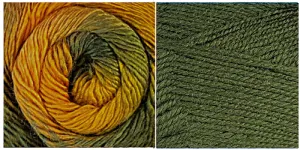 GREEN GRASS   TERRAGON - Falling Leaves Scarf YARN KIT