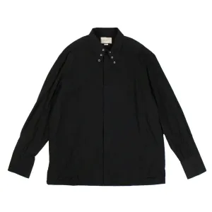 Gucci Cotton Popeline Button Down Shirt in Black