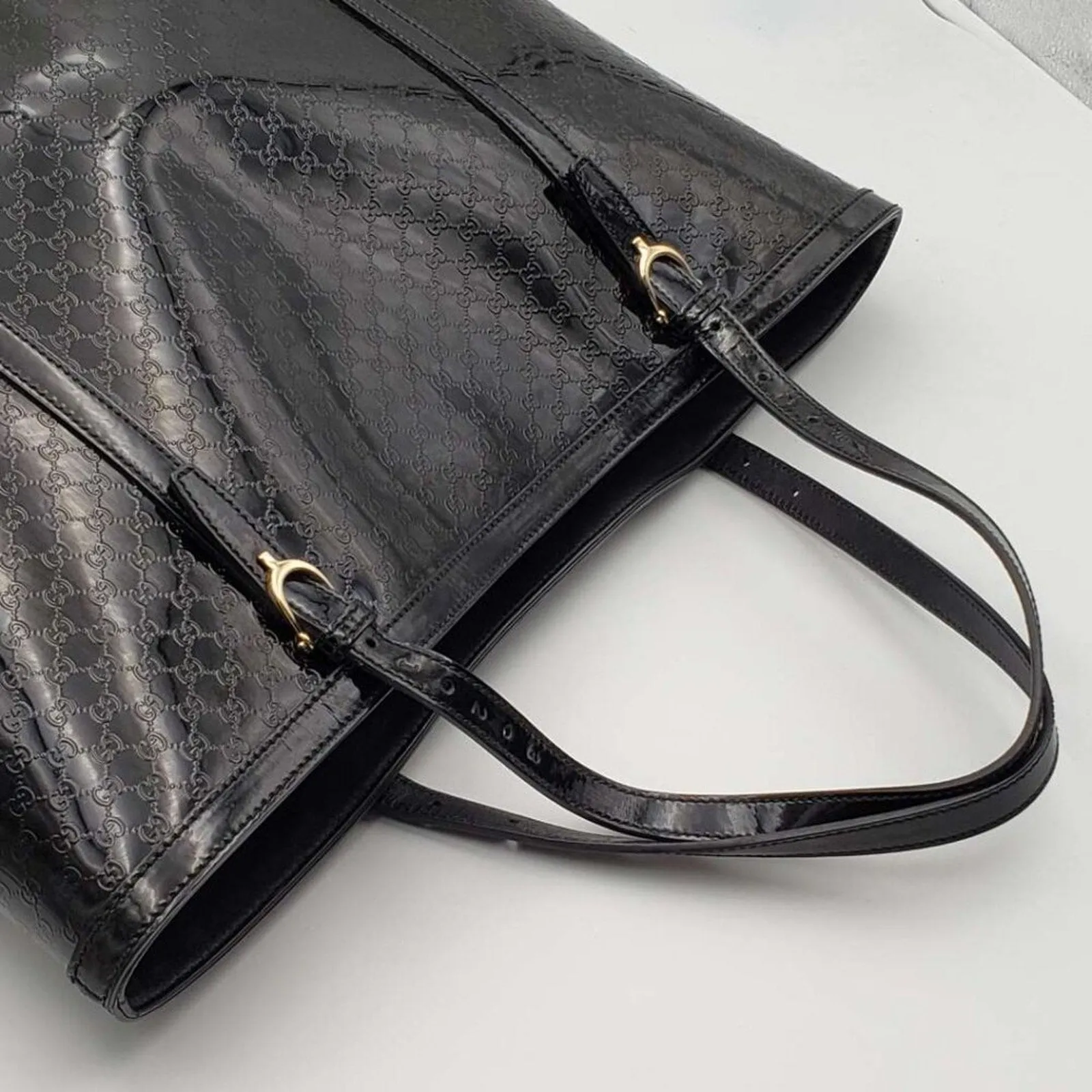 Gucci Patent Leather Tote Bag