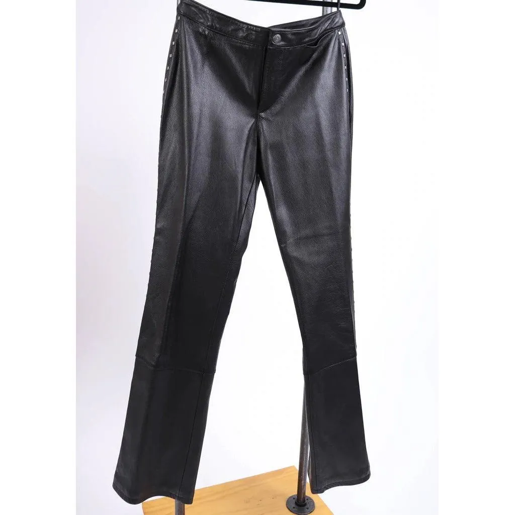 HARLEY DAVIDSON 2000's Black Leather Pants |  Medium