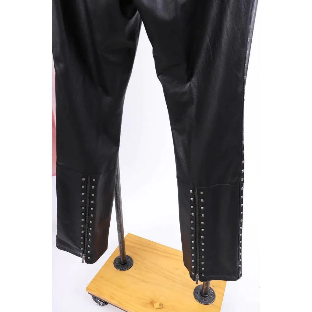 HARLEY DAVIDSON 2000's Black Leather Pants |  Medium
