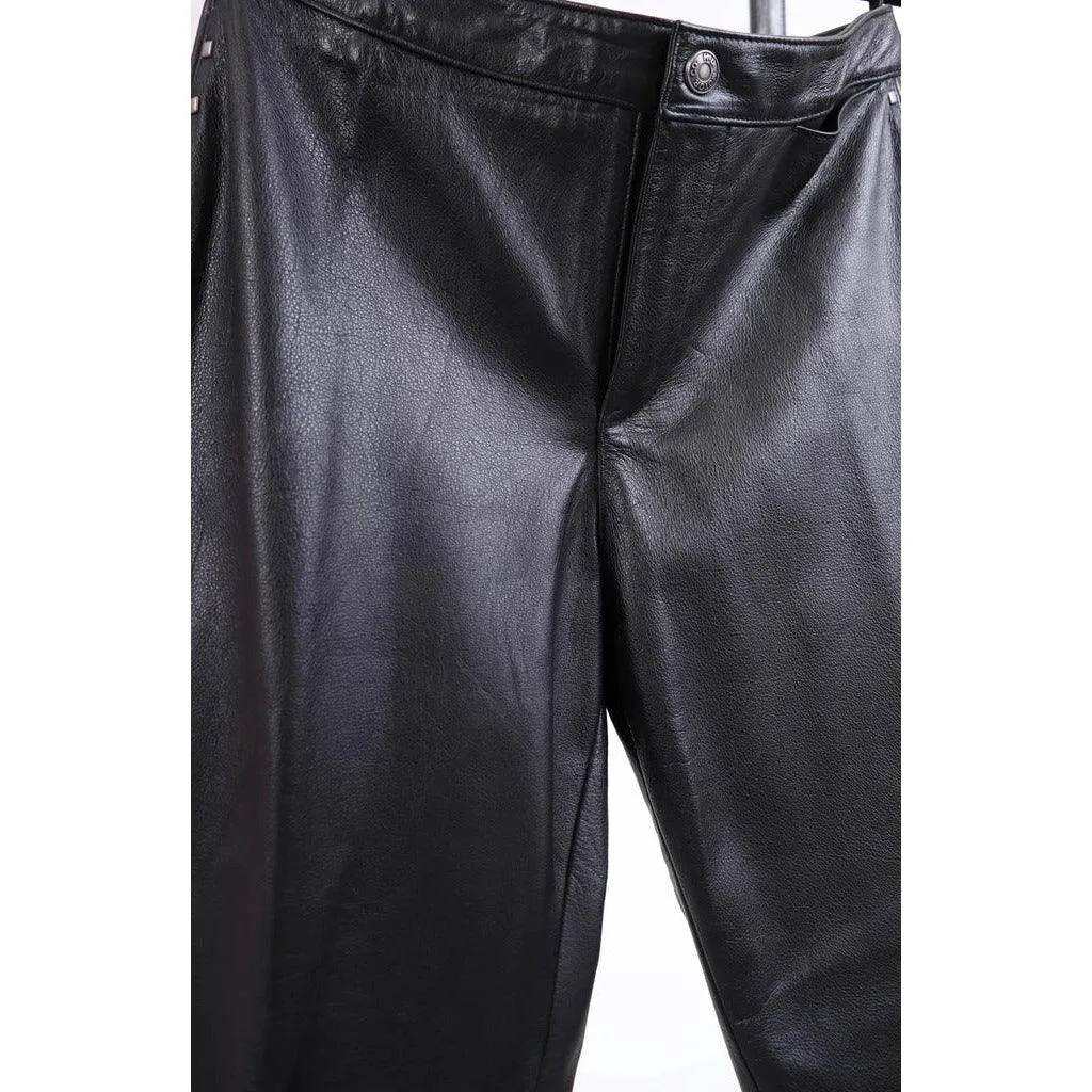 HARLEY DAVIDSON 2000's Black Leather Pants |  Medium