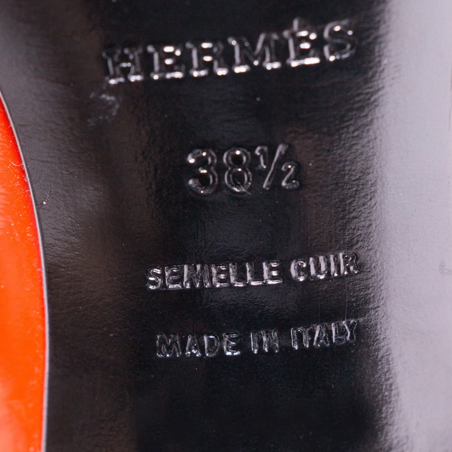 Hermes Red Leather Pumps