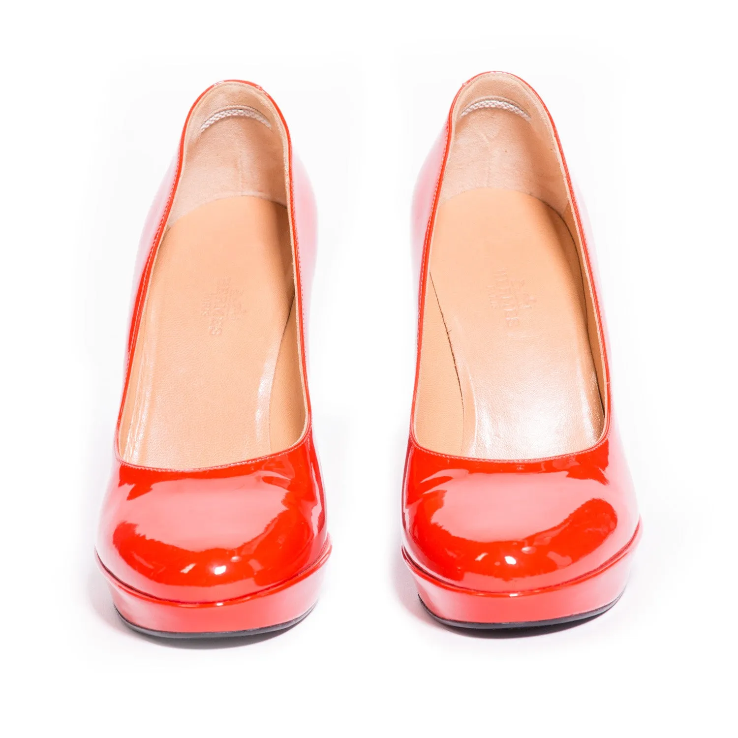 Hermes Red Leather Pumps