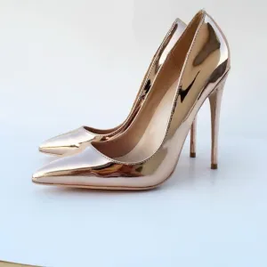 High thin heels with mouth low solemn tip mirror sexy fashion shoes