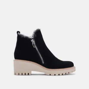 HOLLYN BOOTIES BLACK SUEDE