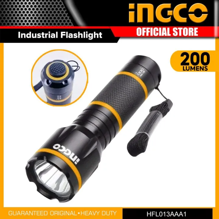 Ingco Waterproof Non-Rechargeable LED Flashlight - HFL013AAA1