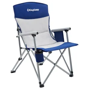 KingCamp Comfort Hard Arms Padded Chair Navy/MediumGrey