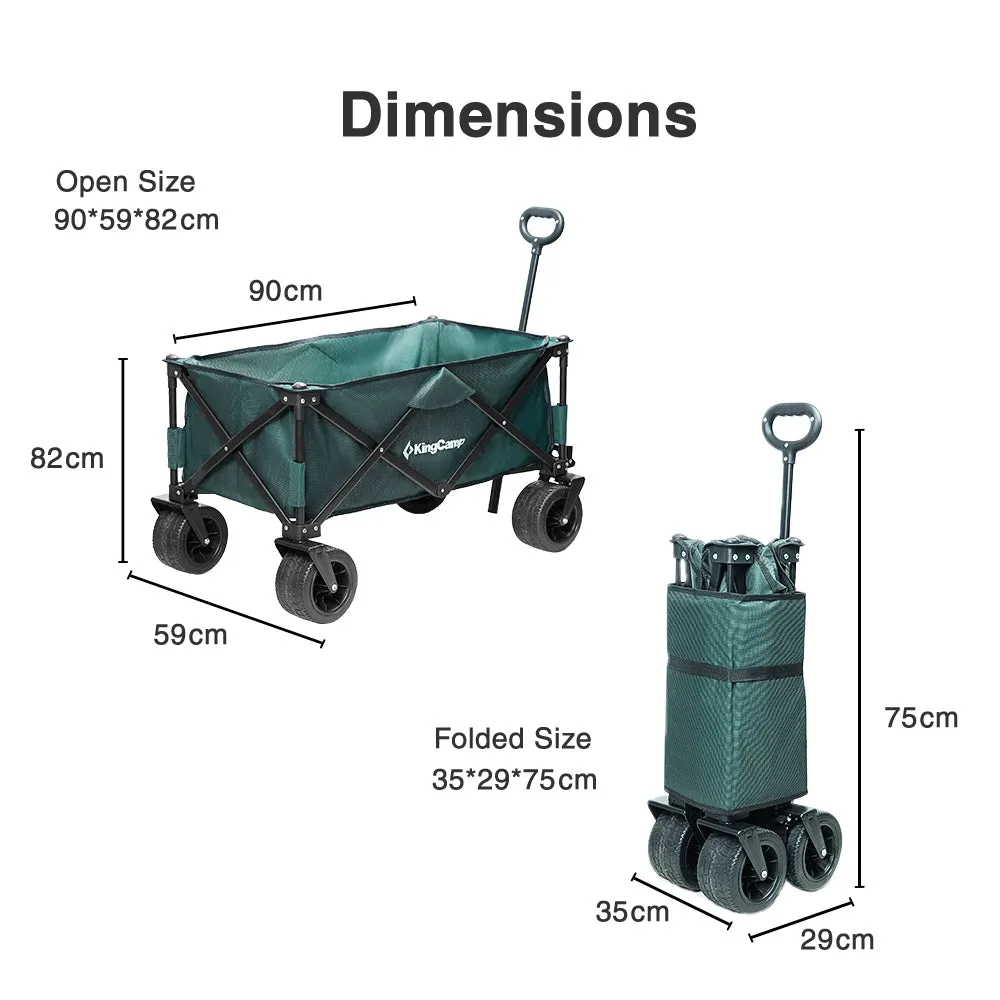 KingCamp Folding Beach Cart Camping Trolley