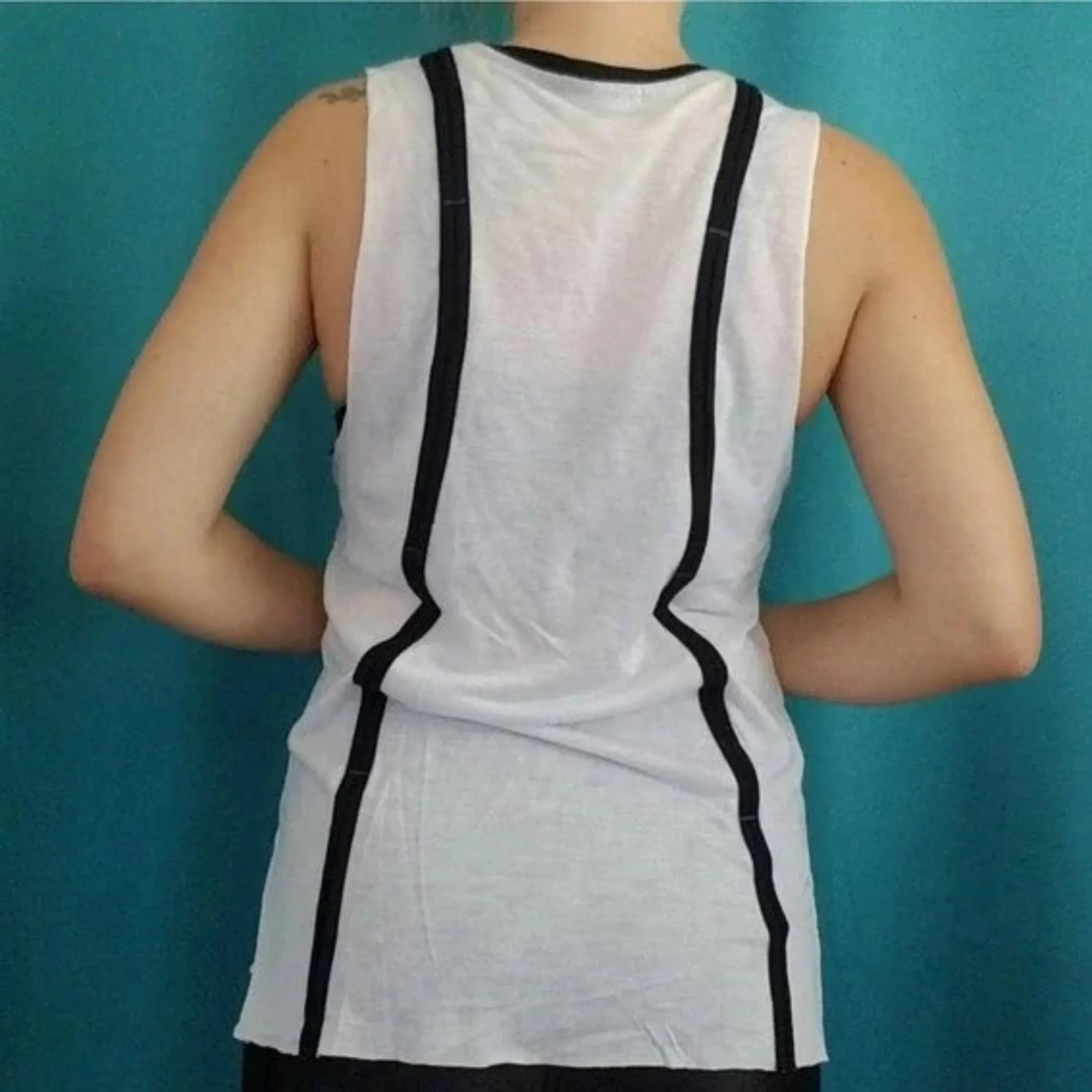 KORAL Heather White/Black Soft Athletic Tank Top Size M NWOT